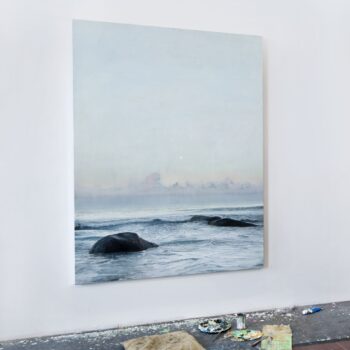 Das Meer (15) | 2021 | oil/aluminum | 200 x 150 x 5cm | side view