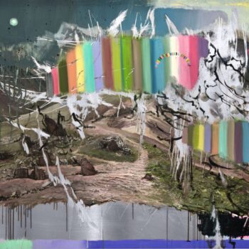 Rainbow Mountain | 2022 | oil/aluminum | 100 x 150 x 5cm