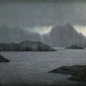 dråper (2) | 2024 | oil/aluminum | 60 x 80cm