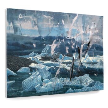 ísjaki (4) | 2024 | oil/aluminum | 60 x 80 x 5cm | side view